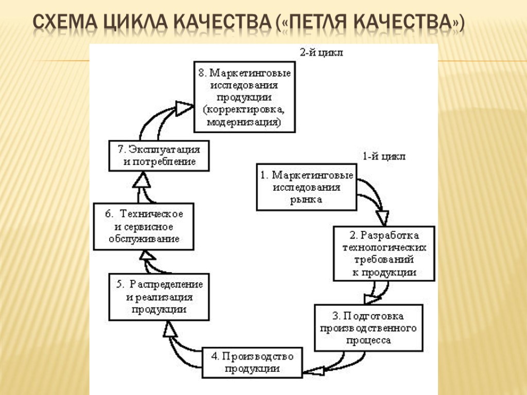 Схема цикла качества («петля качества»)